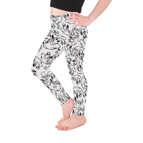 Cute Halloween Ghosts Kid's Ankle Length Leggings (Model L06)