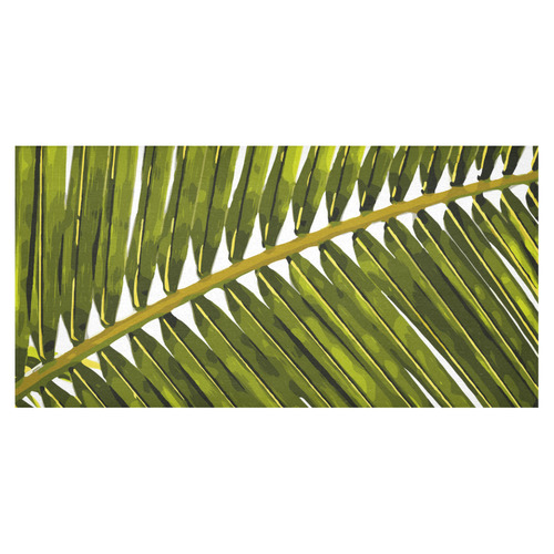 Palm Leaf Tropical Floral Cotton Linen Tablecloth 60"x120"