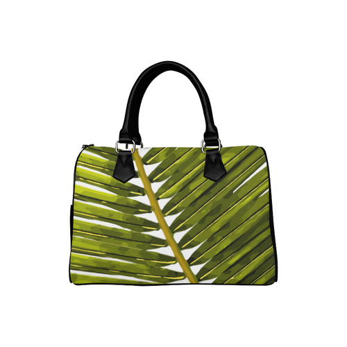 Palm Leaf Tropical Floral Boston Handbag (Model 1621)