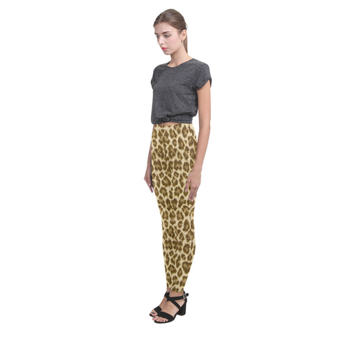 Halloween Leopard Fabric Pattern Cassandra Women's Leggings (Model L01)