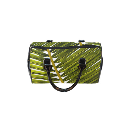 Palm Leaf Tropical Floral Boston Handbag (Model 1621)