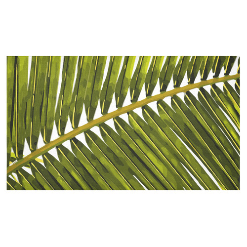 Palm Leaf Tropical Floral Cotton Linen Tablecloth 60"x 104"