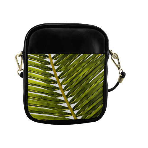 Palm Leaf Tropical Floral Sling Bag (Model 1627)