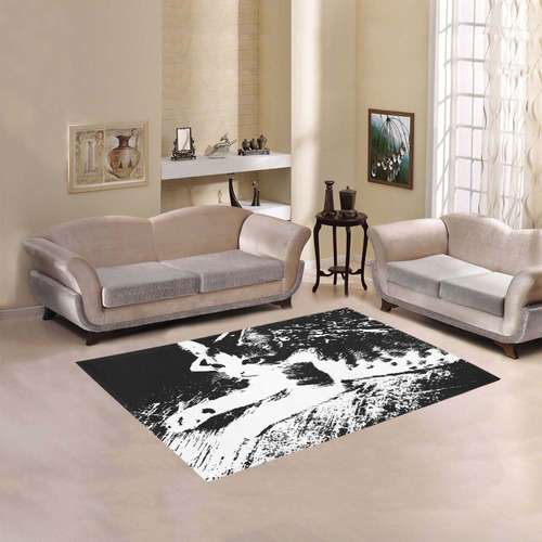 cat kitten cute illustration Area Rug 5'3''x4' ID D1790141