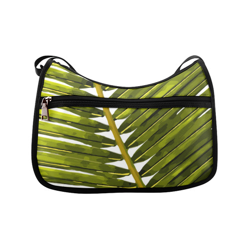Palm Leaf Tropical Floral Crossbody Bags (Model 1616)