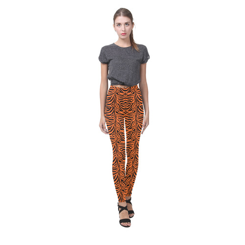 Halloween Tiger Pattern Cassandra Women's Leggings (Model L01)