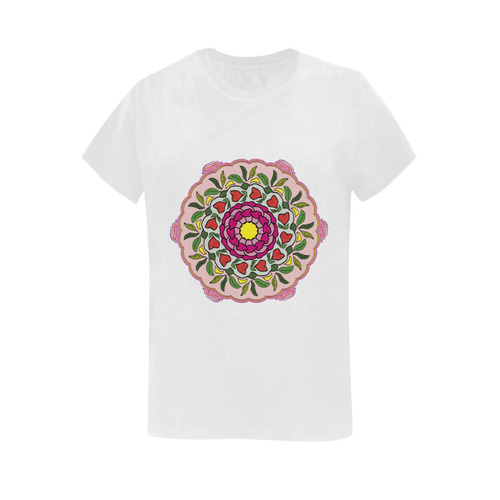 Garden Party Doodle Art Women's T-Shirt in USA Size (Two Sides Printing)