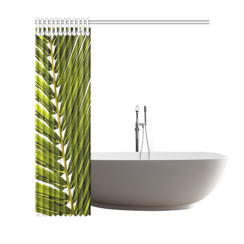 Palm Leaf Tropical Floral Shower Curtain 69"x72"