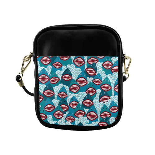 Angry Sharks Sling Bag (Model 1627)