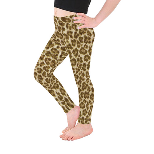 Halloween Leopard Fabric Pattern Kid's Ankle Length Leggings (Model L06)