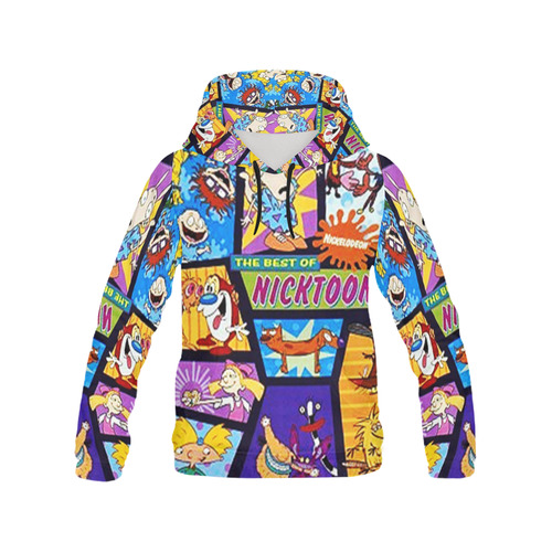 nicktoons All Over Print Hoodie for Women (USA Size) (Model H13)