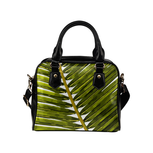 Palm Leaf Tropical Floral Shoulder Handbag (Model 1634)