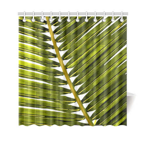 Palm Leaf Tropical Floral Shower Curtain 69"x70"