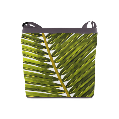 Palm Leaf Tropical Floral Crossbody Bags (Model 1613)
