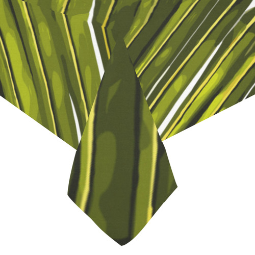 Palm Leaf Tropical Floral Cotton Linen Tablecloth 60"x120"