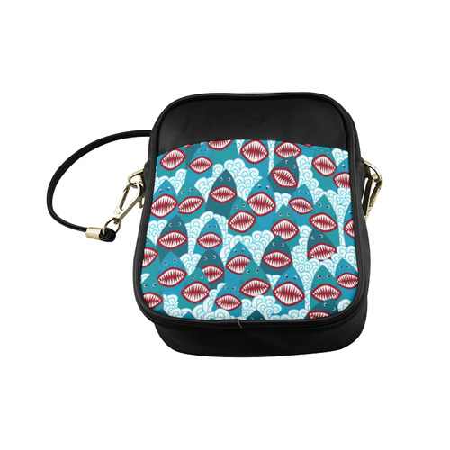 Angry Sharks Sling Bag (Model 1627)