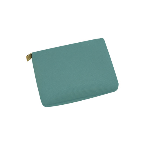 Designer Color Solid Faded Jade Carry-All Pouch 6''x5''