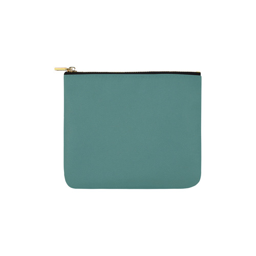 Designer Color Solid Faded Jade Carry-All Pouch 6''x5''