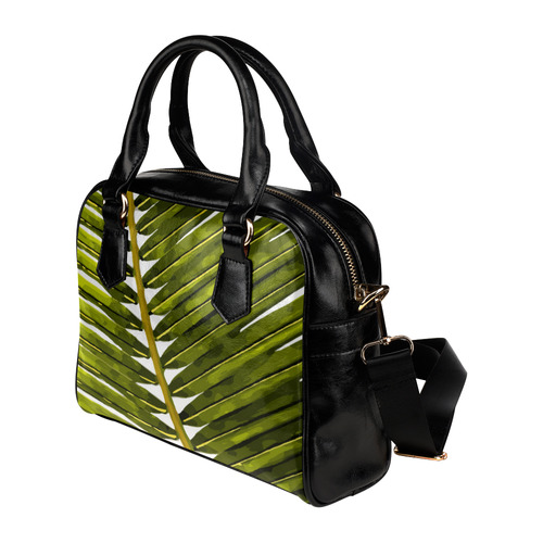 Palm Leaf Tropical Floral Shoulder Handbag (Model 1634)