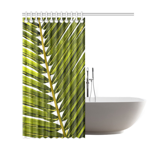 Palm Leaf Tropical Floral Shower Curtain 69"x72"