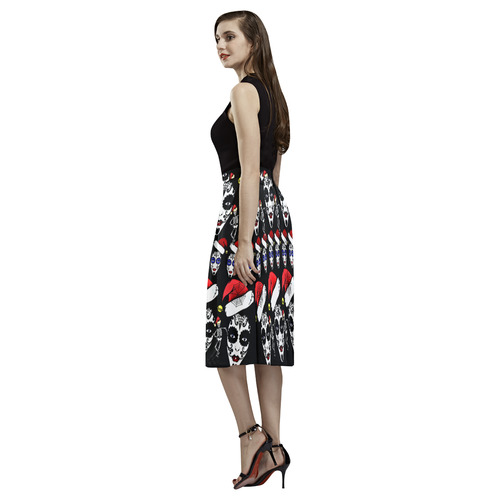 It's a sugarskull Christmas cheer Aoede Crepe Skirt (Model D16)