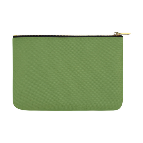 Designer Color Solid Hippie Green Carry-All Pouch 12.5''x8.5''