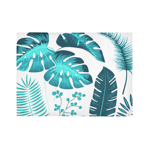 Collection Tropical Leaf Palm Banana Monstera Area Rug7'x5'