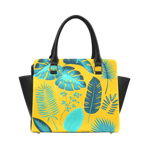 Collection Tropical Leaf Palm Banana Monstera Classic Shoulder Handbag (Model 1653)