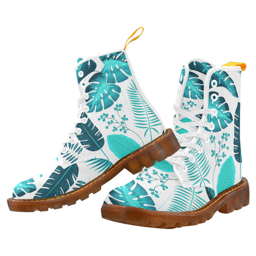 Collection Tropical Leaf Palm Banana Monstera Martin Boots For Women Model 1203H