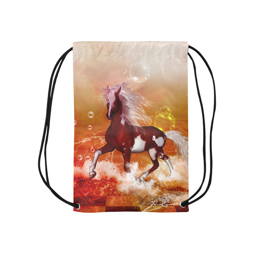 The wild horse Small Drawstring Bag Model 1604 (Twin Sides) 11"(W) * 17.7"(H)