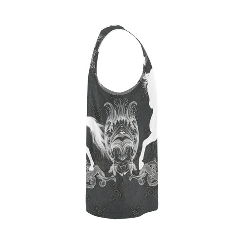 Horse, black and white All Over Print Tank Top for Men (Model T43)