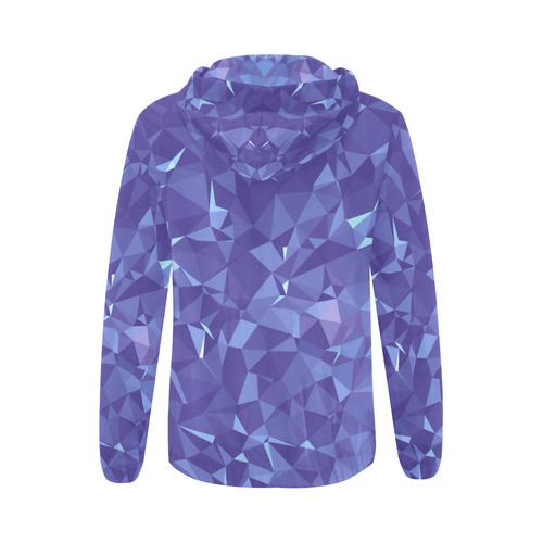 Blue Frost All Over Print Full Zip Hoodie for Women (Model H14)