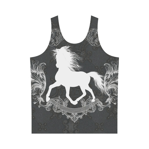 Horse, black and white All Over Print Tank Top for Men (Model T43)