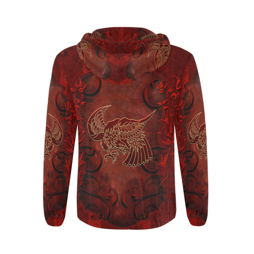 Bird, decorative design All Over Print Full Zip Hoodie for Men (Model H14)