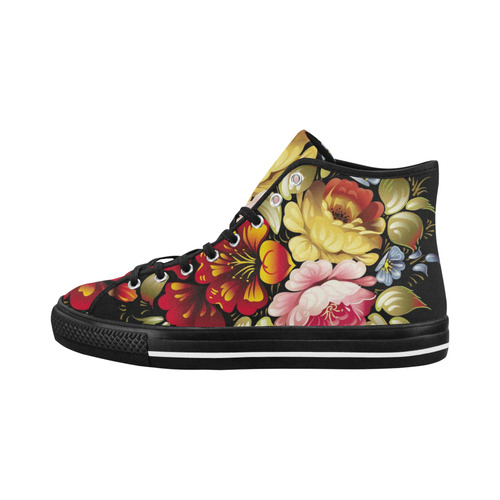 Flowers "black" Vancouver H Women's Canvas Shoes (1013-1)