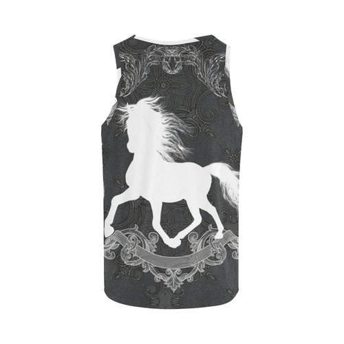 Horse, black and white All Over Print Tank Top for Men (Model T43)