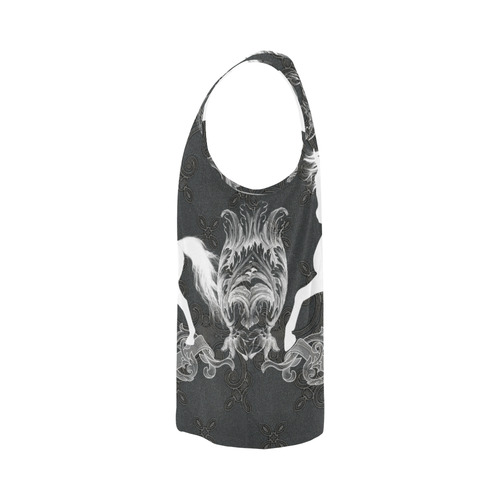 Horse, black and white All Over Print Tank Top for Men (Model T43)