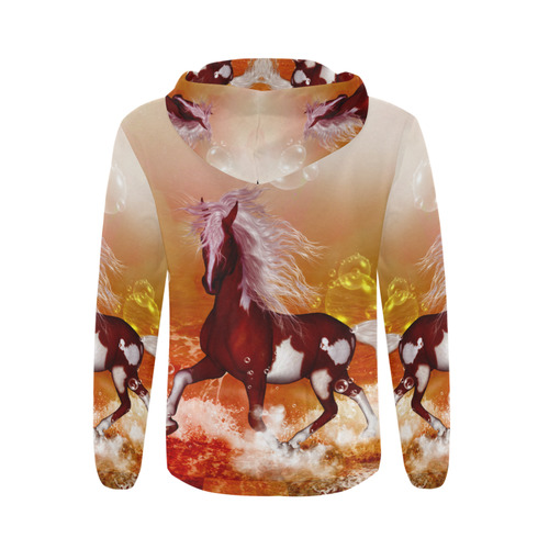 The wild horse All Over Print Full Zip Hoodie for Men (Model H14)