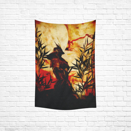 Samurai before battle Cotton Linen Wall Tapestry 40"x 60"