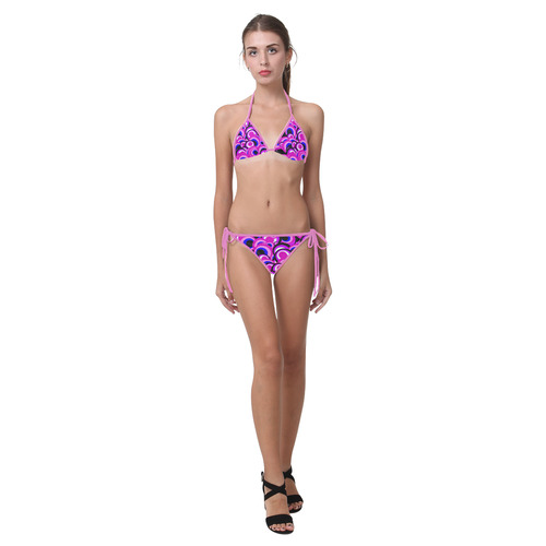 retro pattern 1973D by JamColors Custom Bikini Swimsuit (Model S01)