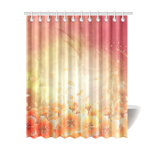 Flower power, soft colors Shower Curtain 69"x84"