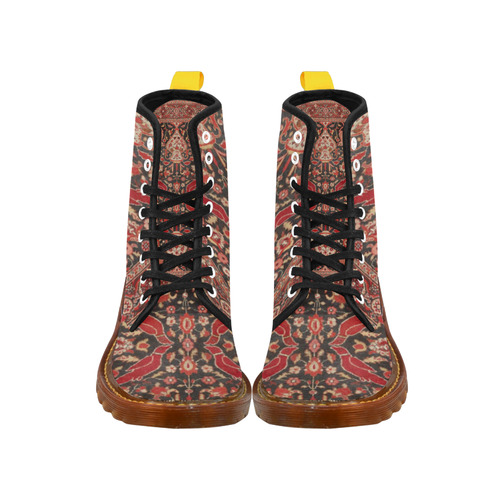 Antique Persian Rug Animals Floral Martin Boots For Women Model 1203H