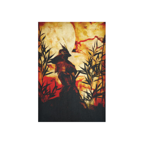 Samurai before battle Cotton Linen Wall Tapestry 40"x 60"