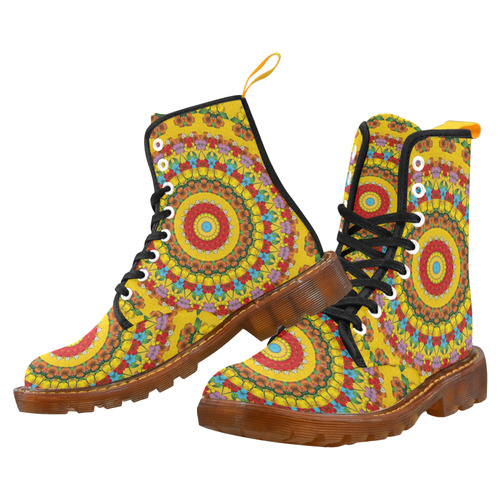 Blooming mandala Martin Boots For Women Model 1203H