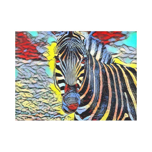 Color Kick - Zebra by JamColors Placemat 14’’ x 19’’ (Set of 2)