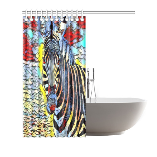 Color Kick - Zebra by JamColors Shower Curtain 66"x72"