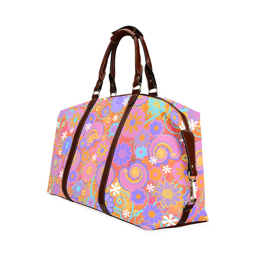 Travel Bag Colorful Flowers Print Classic Travel Bag (Model 1643) Remake