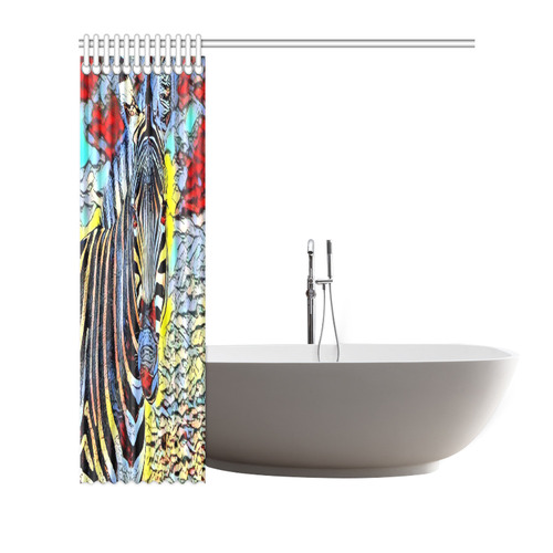 Color Kick - Zebra by JamColors Shower Curtain 66"x72"