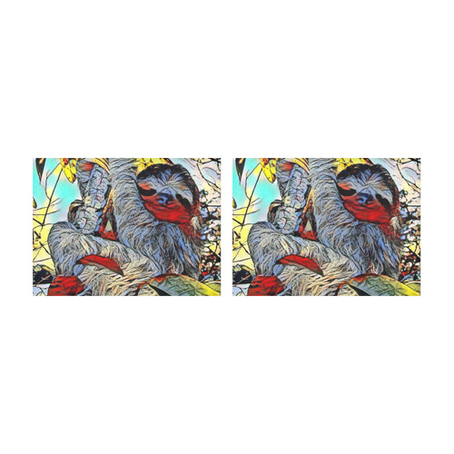 Color Kick - Sloth by JamColors Placemat 14’’ x 19’’ (Set of 2)
