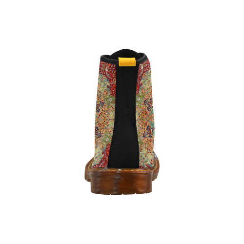 Vintage Antique Persian Rug Carpet Pattern Martin Boots For Women Model 1203H